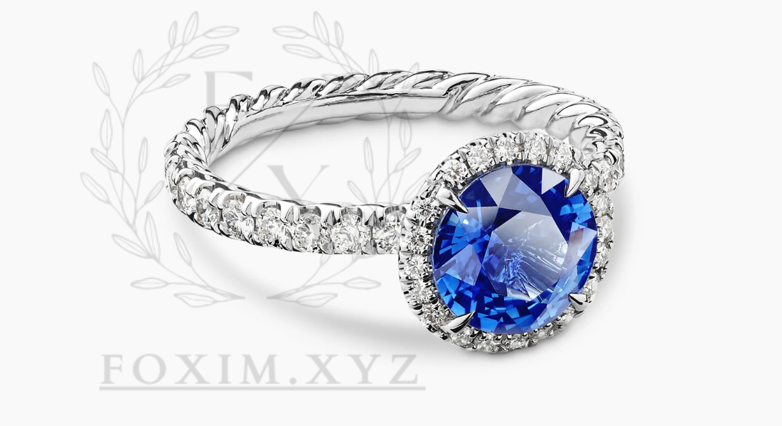 David Yurman Diamond and Sapphire Ring