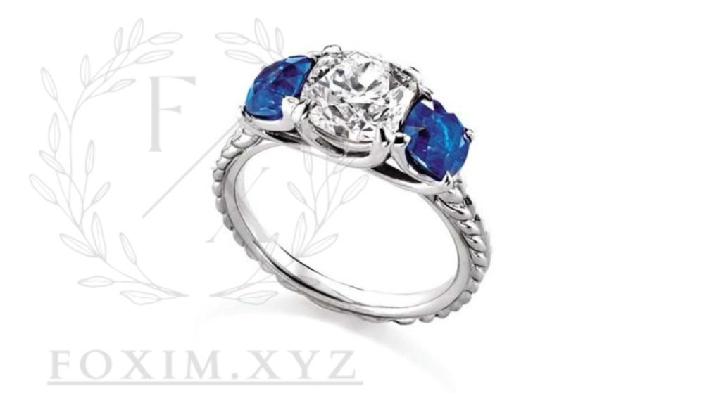 David Yurman Diamond and Sapphire Ring